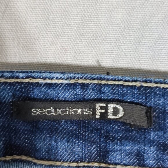 Seductions FD jeans skinny straight women's junior size 11 blue low-rise - Picture 5 of 13